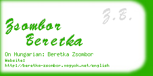 zsombor beretka business card